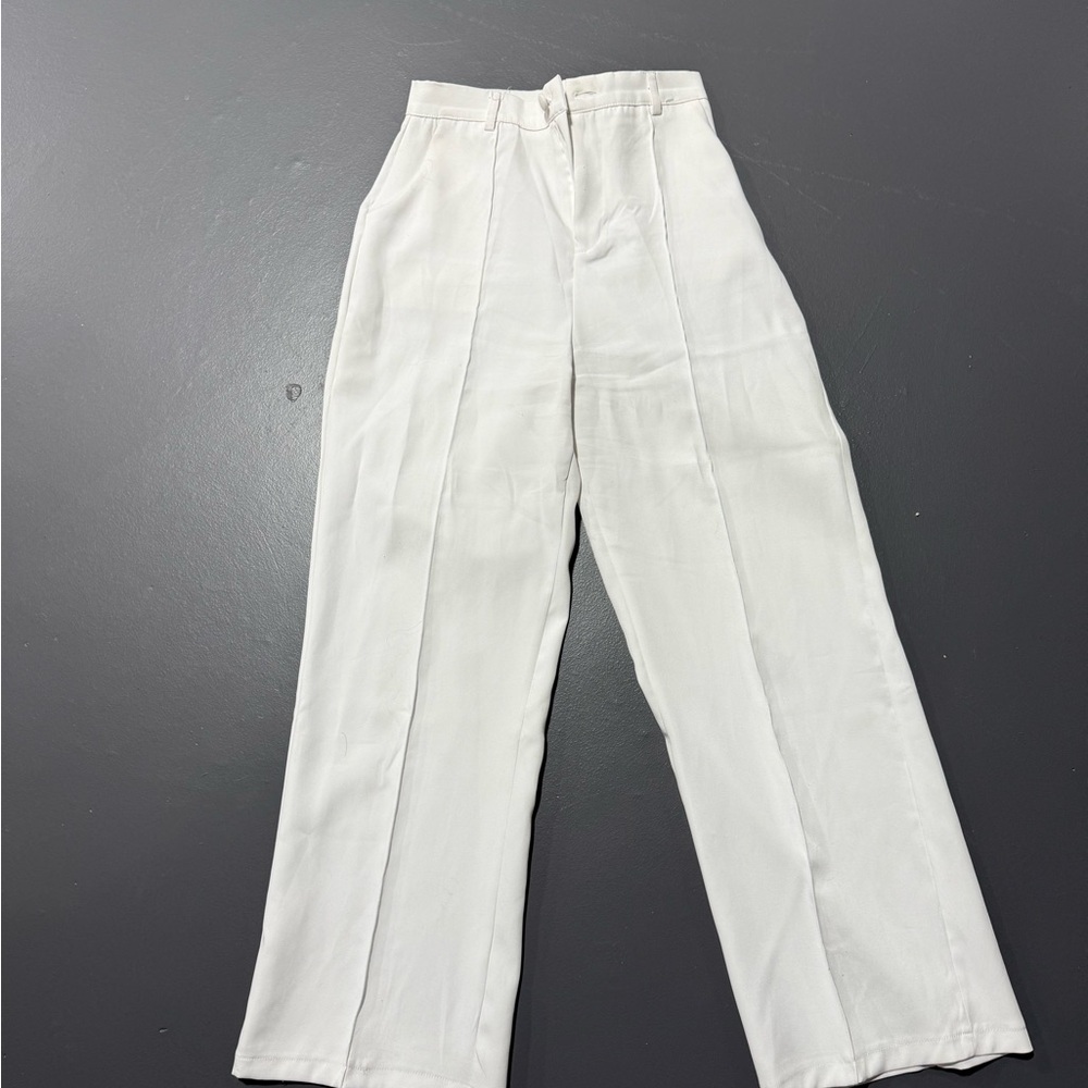 Elegant White High-Waisted Pants
